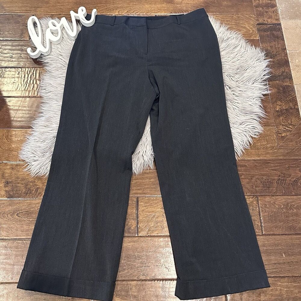 Lane Bryant Houston Career Trouser Size 18 Women Slacks Wide Leg Gray New